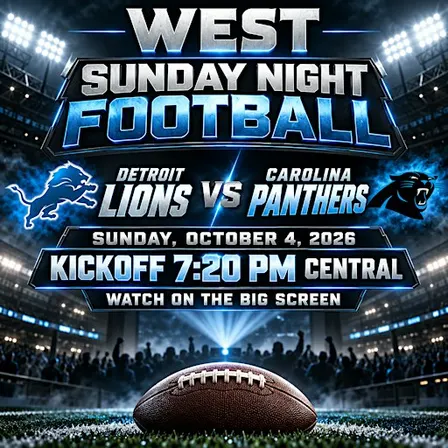 Sunday Night Football: Lions vs. Panthers at West