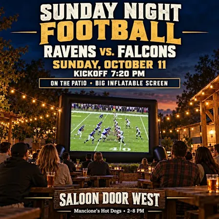 Sunday Night Football on the Patio: Ravens vs. Falcons