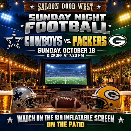 Sunday Night Football on the Patio: Cowboys vs. Packers