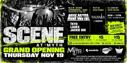 SCENE Grand Opening at Myth | Thursday, Nov. 19 2026