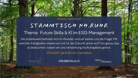 Stammtisch Nachhaltigkeit.Ruhr: Mit Zukunftsmut ins neue Jahr starten!