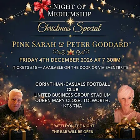 Psychic night with Peter Goddard and Sarah Wawman