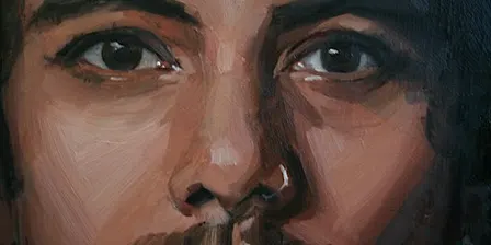 Portrait painting in Oils from a photograph for beginners