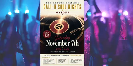 LUTON: Motown & Soul night at Masons