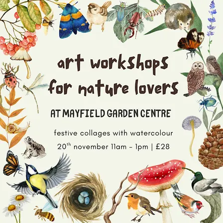 Art Workshops for Nature Lovers: Festive Collages with Watercolour