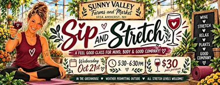 Sip and Stretch at Sunny Valley Farms