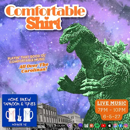 Comfortable Shirt: Live From Home Brew Taproom & Tunes!