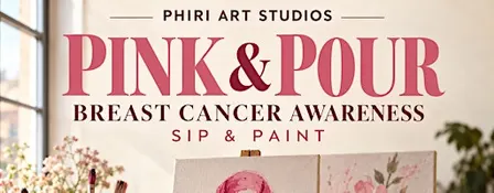 Breast cancer awareness month sip and paint / candle making