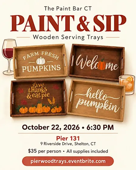 Fall Wooden Tray Paint & Sip at Pier 131