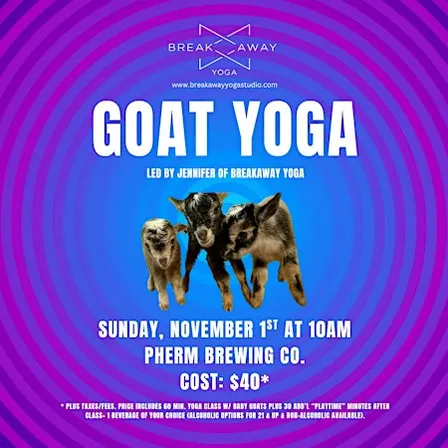 Goat Yoga at Pherm Brewing Co.
