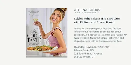 Celebrate the Release of "In Good Taste" with Kit Keenan at Athena Books!