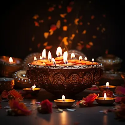 Diwali Candle Painting