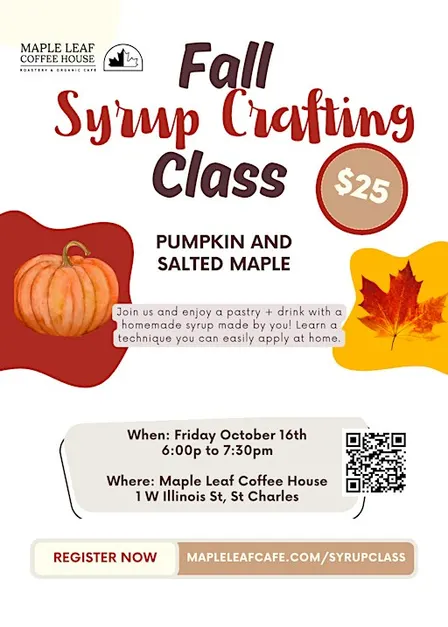 Syrup Crafting Class - Friday October 16 2026
