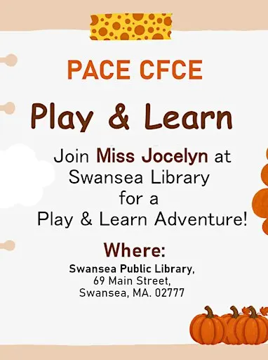 Play & Learn - Swansea Public Library, October 2026