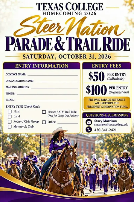 Texas College 2026 Homecoming Parade & Trail Ride