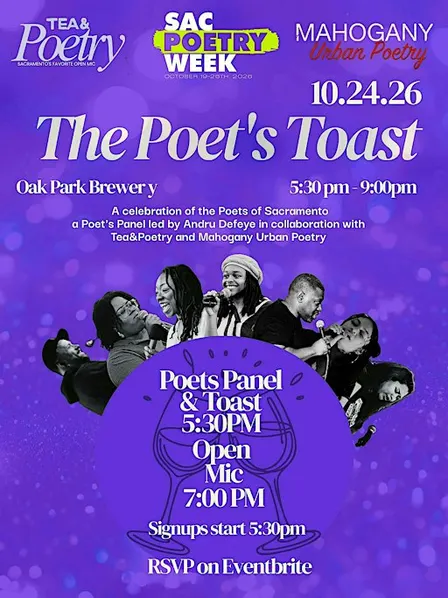 Sac Poetry Week: The Poet's Toast