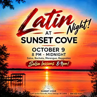 Latin Night@ Sunset Cove! First 50  Free!  Opening night!