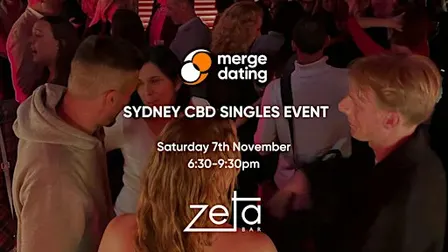 Sydney CBD | Singles Event | Zeta Bar | Saturday 7th November | 30-45