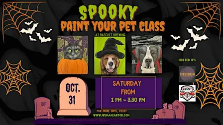 Spooky Paint Your Pet at Ratchet Brewing in Salem