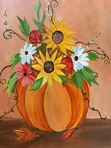 Fall Pumpkin Paint and Sip in Orange