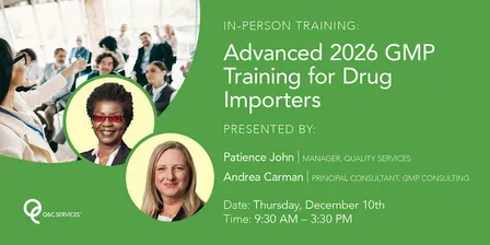 Advanced 2026 GMP Training for Drug Importers