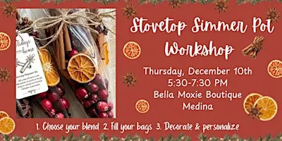 Stovetop Simmer Pot Workshop & Holiday Social