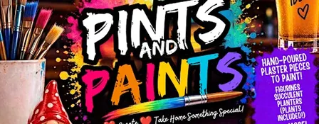 Pints & Paints at Rudino's Sports Corner - hand-poured pottery painting
