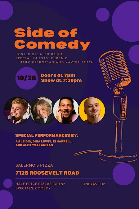 October 2026: A Side of Comedy: Salerno's Pizza & Pasta of Oak Park