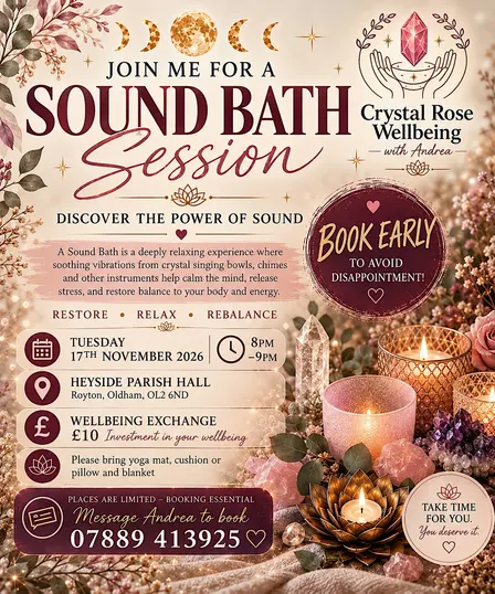 ADDITIONAL DATE November  Sound Bath - Crystal Rose Wellbeing