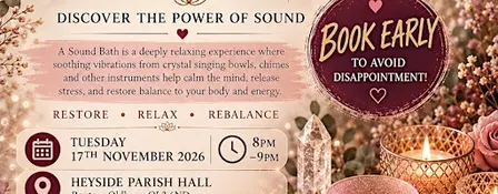 ADDITIONAL DATE November  Sound Bath - Crystal Rose Wellbeing