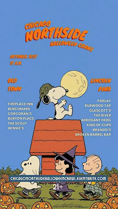 Chicago Northside Halloween Bar Crawl 2026 | 16 Bars, 3 Neighborhoods