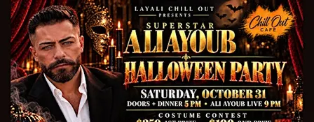 Superstar Ali Ayoub Halloween Party | Live Arabic Music | Chill Out Cafe