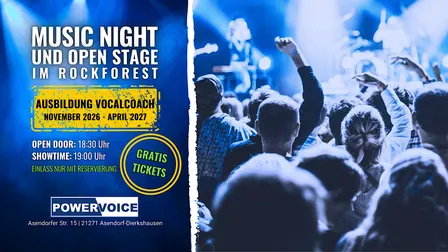 142. MUSIC NIGHT mit Open Stage | Ausbildung Vocalcoach (CIA)
