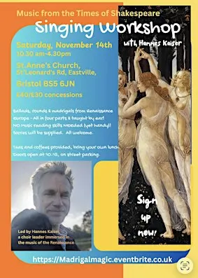 Madrigal magic singing workshop