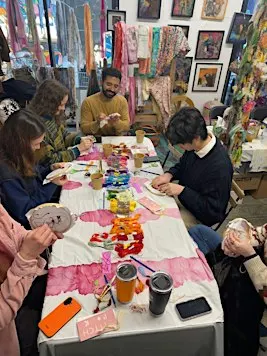 First Friday Embroidery and Fabric Collage
