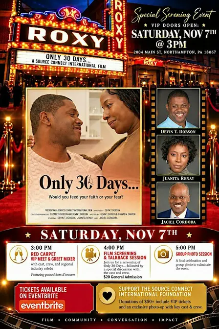 Special Film Screening: "Only 30 Days..." at PA's Historic Roxy Theater