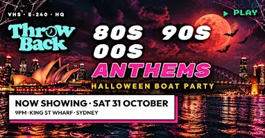 Throw Backs Halloween Boat Party - 80s, 90s, Noughties