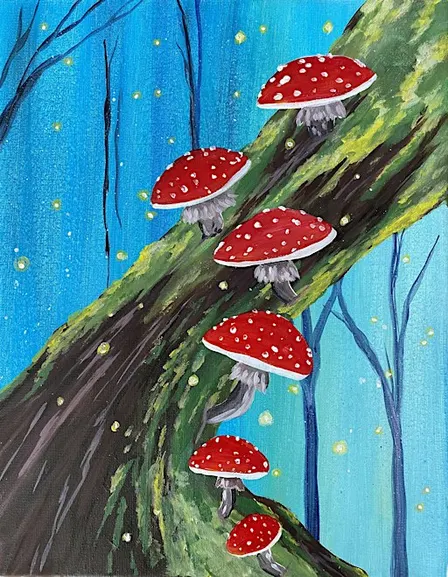 Mushroom Forest paint and sip in Sunset Beach!