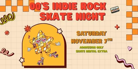 '00's Indie Rock Skate Night - 8pm-11pm - All Ages - Admission Only