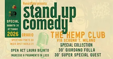 Stand up Comedy SPECIAL COLLECTION, Giordano Folla & Secret Guest 31/10