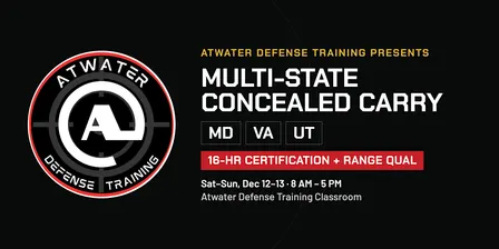 Multi-state Concealed Carry Firearms Course (DC, MD, VA, UT)