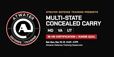 Multi-state Concealed Carry Firearms Course (DC, MD, VA, UT)