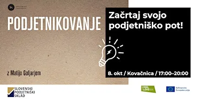 Podjetnikovanje: podjetniška delavnica z Matijo Goljarjem