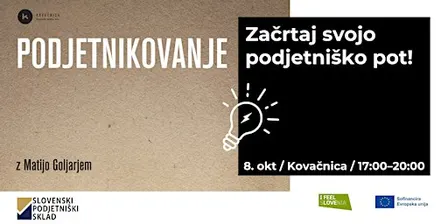 Podjetnikovanje: podjetniška delavnica z Matijo Goljarjem