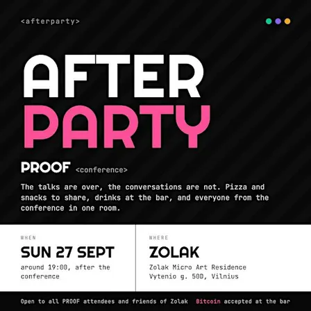 PROOF Conference After-Party