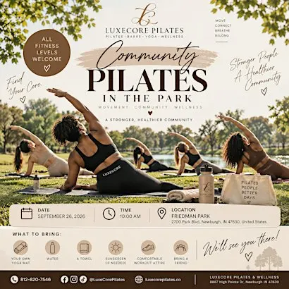 Community Pilates in the Park with LuxeCore Pilates & Wellness