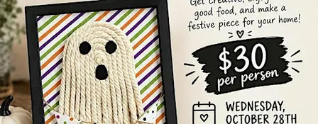 Framed Macramé Ghosts