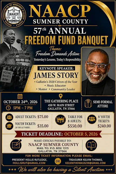 Sumner County NAACP Freedom Fund Banquet