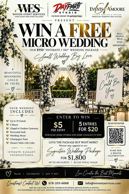 Win A Free Micro Wedding