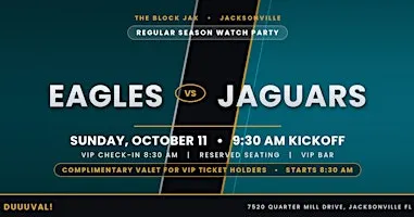 Jags Watch Party: EAGLES vs JAGS 9:30AM
